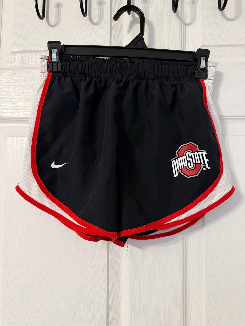 Nike Women's Black, Red & White Ohio State Athletic Shorts